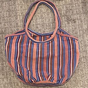 Striped Multicolor beach bag